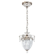French retro all copper carved crystal Pendant light