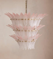 Treviso Pink Glass Chandelier 30