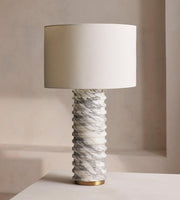 Casper Table Lamp, Arabescato Corchia