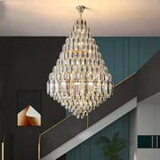 Staircase/Foyer Chandelier With High Clarity Crystals Luxury Ceiling Light