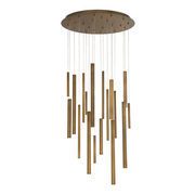 18-Light 24in Integrated Led Multi Drop Chandelier