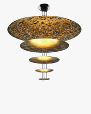 Aria Gold Tiered Discs Chandelier