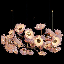 Camellia flower artist style Chandelier light