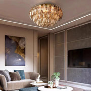 Chiara Smoke Glass Flushmount