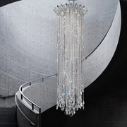 Extra Large Light Luxury Stairwell Crystal Tassel Chandelier for Staircase/High Floor Hall/Loft