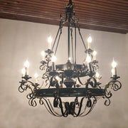 Vintage Iron Simple Candle Art Chandelier