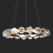 Nordic Minimalist Glass Circle Art Chandelier