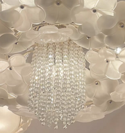 Modern Light Luxury Designer Style Flower Light Crystal Chandelier for Living Room/Bedroom/Big Entryway