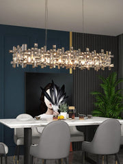 Art Irregular Block Collection Crystal Chandelier