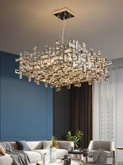 Art Irregular Block Collection Crystal Chandelier
