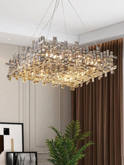 Art Irregular Block Collection Crystal Chandelier