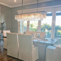 1920s Odeon 2 Tiers Crystal Linear Chandelier