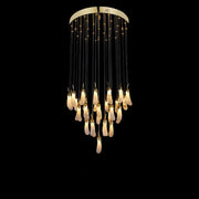 Kathleen Rock Crystal 32 Light Rock Crystal Long-eggplants Chandelier