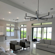 Thaddeus Round Chandelier 72'', Contemporary Chandelier Bedroom