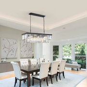 1920s Odeon 2 Tiers Crystal Linear Chandelier