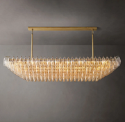 Chiaray Glass Tiered Rectangular Chandelier 74
