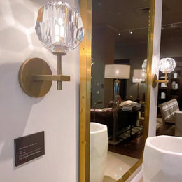 Boule De Cristal Clear Glass Wall Sconce