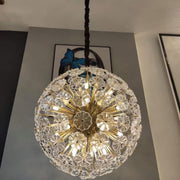 Dandelion Flowers Modern Crystal Spherical Chandelier Light