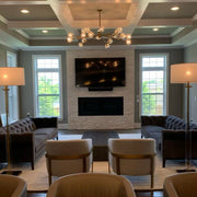 Boule De Cristal Smoke Glass Ball Modern Round Chandelier Light 48