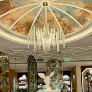 Neve Metal Lighting Living Room Branch Chandelier Glass Lamp