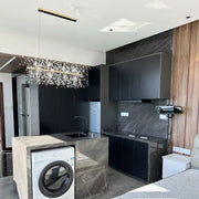 Glenn Modern Golden Crystal Long chandelier Diameter 28 Inch 35 Inch