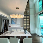 Gilbert Feather rectangular Chandelier, Luxury Chandelier Bedroom