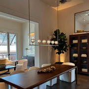 Boule De Cristal Smoke Glass Linear Chandelier 60