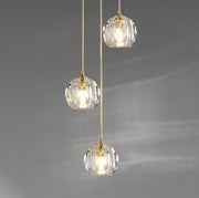 Boule DeClear Cristal  Glass Rod Pendant
