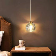 Boule DeClear Cristal  Glass Rod Pendant