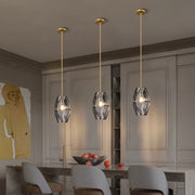 Modern Faceted Crystal Pendant Ligh