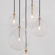 Modern Lighting Glass Globe Moving Cluster Chandelier Light