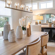 Boule De Cristal Smoke Glass Linear Chandelier 48