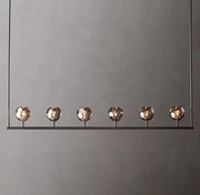 Boule De Cristal Smoke Glass Minimalist Linear Chandelier 60