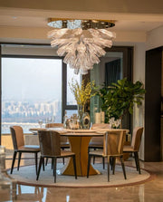 Glass Lotus Chandelier