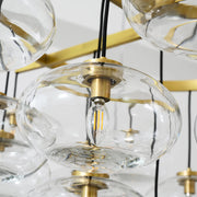 Cabrette Clear/Amber Glass Round Chandelier 48