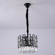 Mini Black Clear Crystal Chandelier