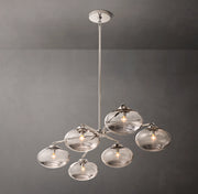 Cabrette Clear/Amber Glass Mobile Linear Chandelier 60″/72