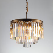 1920s Odeon Crystal Round Chandelier for Living Room, Interior lighting