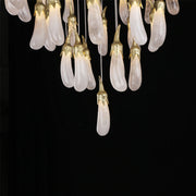 Kathleen Rock Crystal 32 Light Rock Crystal Long-eggplants Chandelier