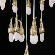 Kathleen Rock Crystal Short-eggplants Modern 32 Light LED Chandelier