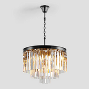 1920s Odeon Crystal Round Chandelier for Living Room, Interior lighting
