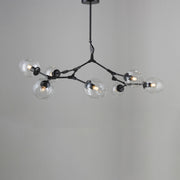 Metal Releaf Horizontal Globe Branching Bubble Chandelier