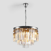 1920s Odeon Crystal Round Chandelier for Living Room, Interior lighting