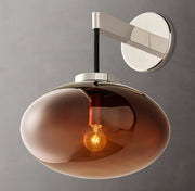 Cabrette Clear/Amber Glass Wall Sconce