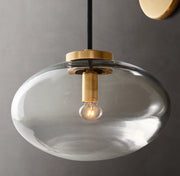 Cabrette Clear/Amber Glass Wall Sconce