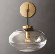Cabrette Clear/Amber Glass Wall Sconce