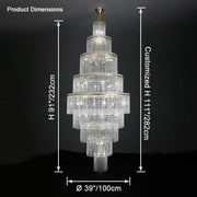 Aria Tiered Crystal Foyer Chandelier