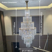 Aria Tiered Crystal Foyer Chandelier