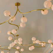 Contemporary Hand-blown Glass Globes Branch Chandelier for Dining Room Living Room and Kitchen Island