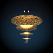 Aria Gold Tiered Discs Chandelier